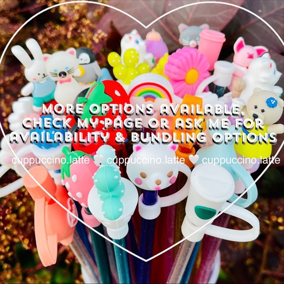 💚NEW❤️Bearista Reindeer Christmas Straw Topper Cover - Picture 3 of 3